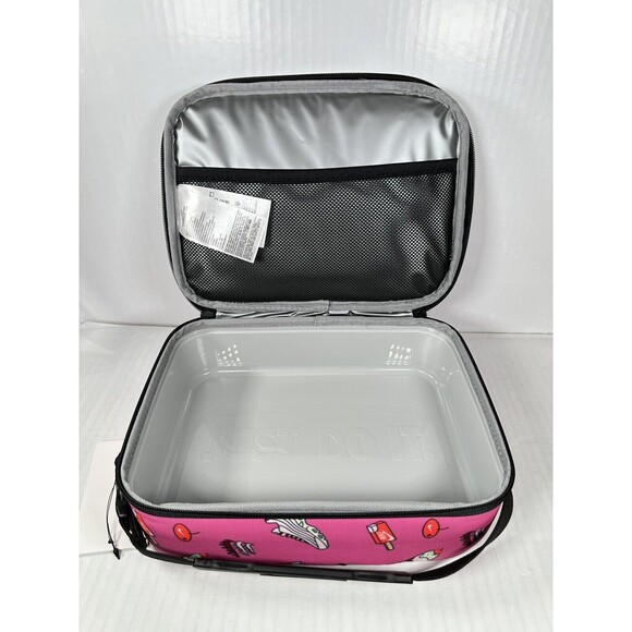 Nike Swoosh Hard Shell Lunch Box 4L Pink Ice Cream Insulated School Bag NEW - Picture 3 of 7